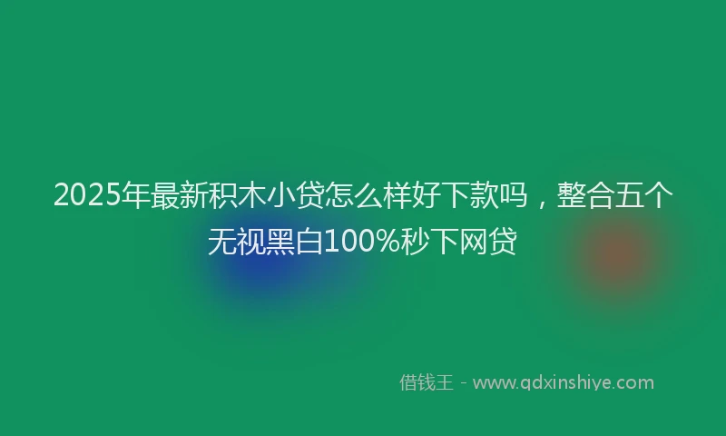 2025年最新积木小贷怎么样好下款吗，整合五个无视黑白100%秒下网贷