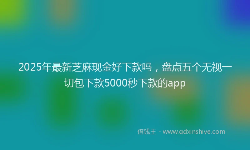 2025年最新芝麻现金好下款吗，盘点五个无视一切包下款5000秒下款的app