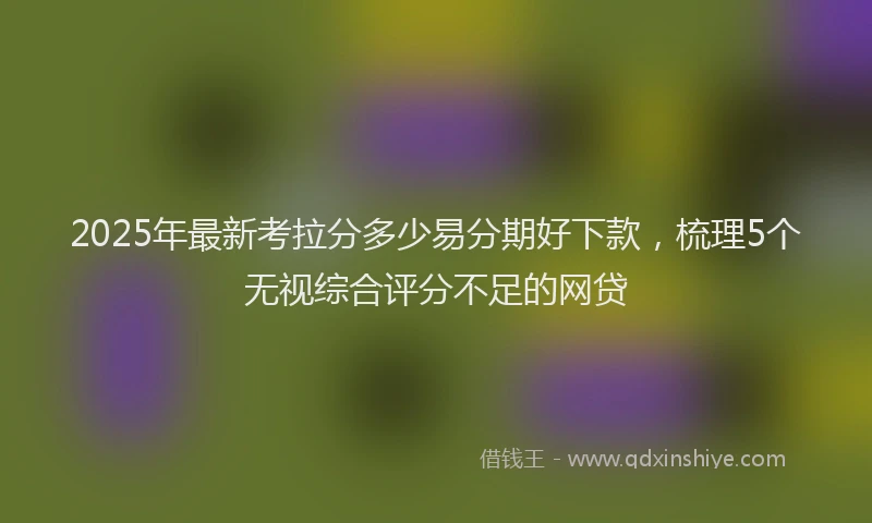 2025年最新考拉分多少易分期好下款，梳理5个无视综合评分不足的网贷