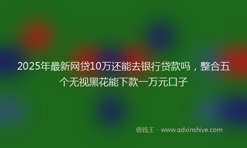 2025年最新网贷10万还能去银行贷款吗，整合五个无视黑花能下款一万元口子