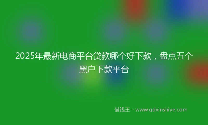 2025年最新电商平台贷款哪个好下款，盘点五个黑户下款平台