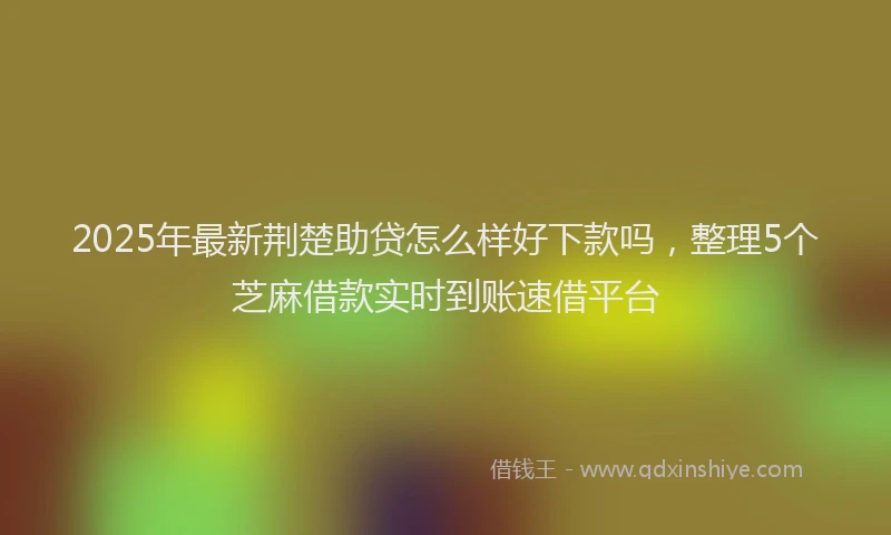 2025年最新荆楚助贷怎么样好下款吗，整理5个芝麻借款实时到账速借平台