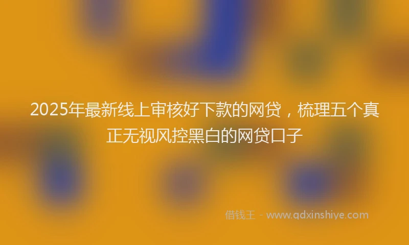 2025年最新线上审核好下款的网贷，梳理五个真正无视风控黑白的网贷口子