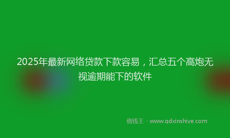 2025年最新网络贷款下款容易，汇总五个高炮无视逾期能下的软件