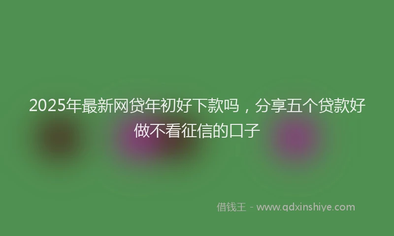 2025年最新网贷年初好下款吗，分享五个贷款好做不看征信的口子