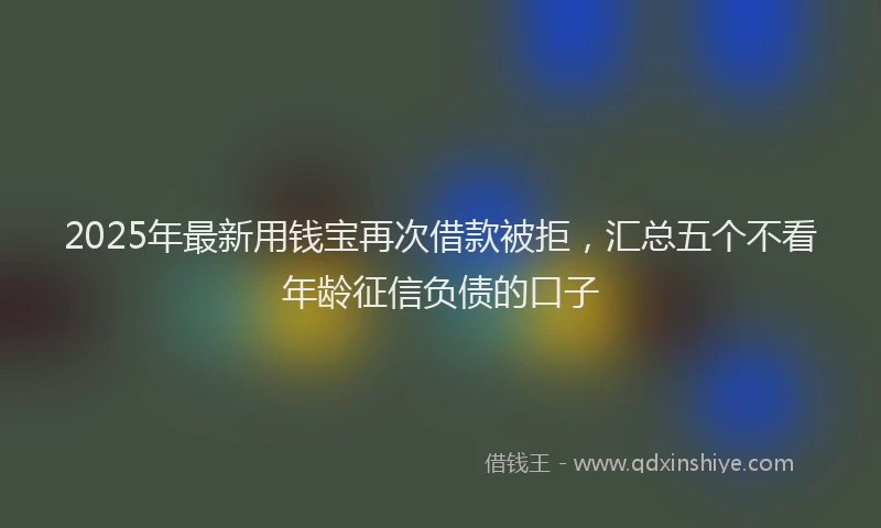 2025年最新用钱宝再次借款被拒，汇总五个不看年龄征信负债的口子