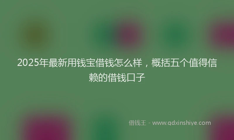 2025年最新用钱宝借钱怎么样，概括五个值得信赖的借钱口子