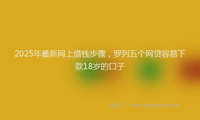 2025年最新网上借钱步骤，罗列五个网贷容易下款18岁的口子