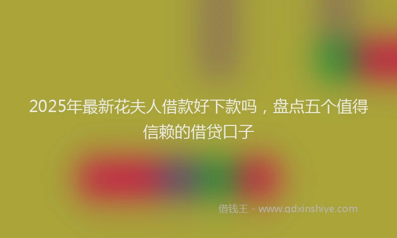 2025年最新花夫人借款好下款吗，盘点五个值得信赖的借贷口子