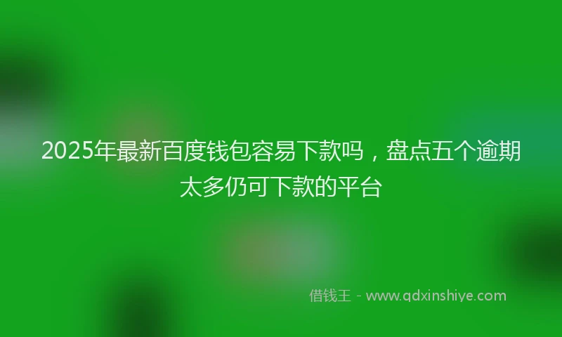 2025年最新百度钱包容易下款吗，盘点五个逾期太多仍可下款的平台