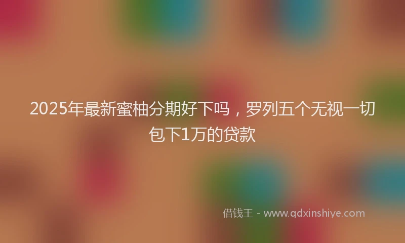 2025年最新蜜柚分期好下吗，罗列五个无视一切包下1万的贷款