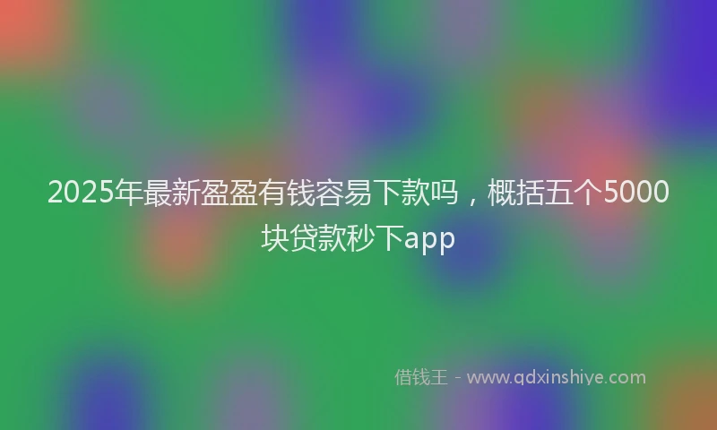 2025年最新盈盈有钱容易下款吗，概括五个5000块贷款秒下app