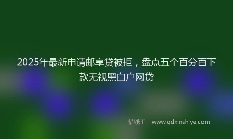 2025年最新申请邮享贷被拒，盘点五个百分百下款无视黑白户网贷
