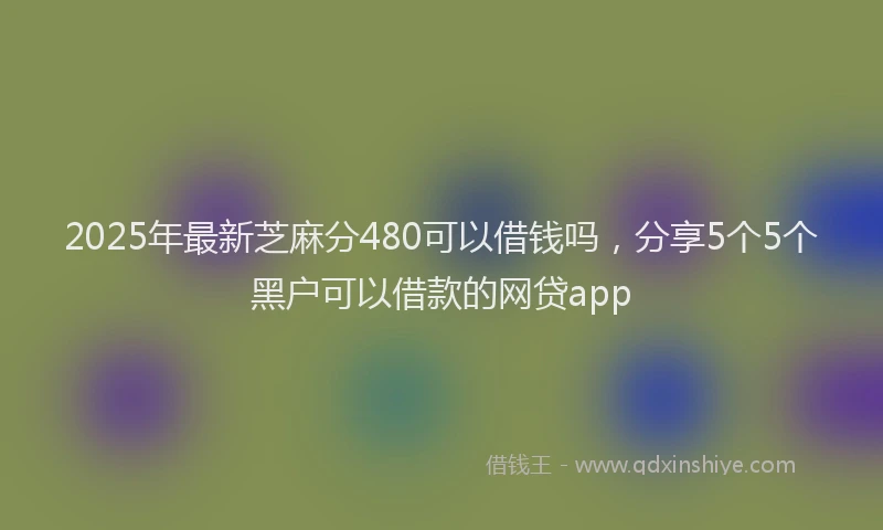 2025年最新芝麻分480可以借钱吗，分享5个5个黑户可以借款的网贷app