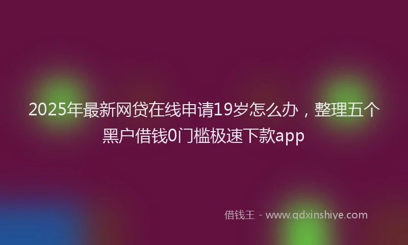 2025年最新网贷在线申请19岁怎么办，整理五个黑户借钱0门槛极速下款app