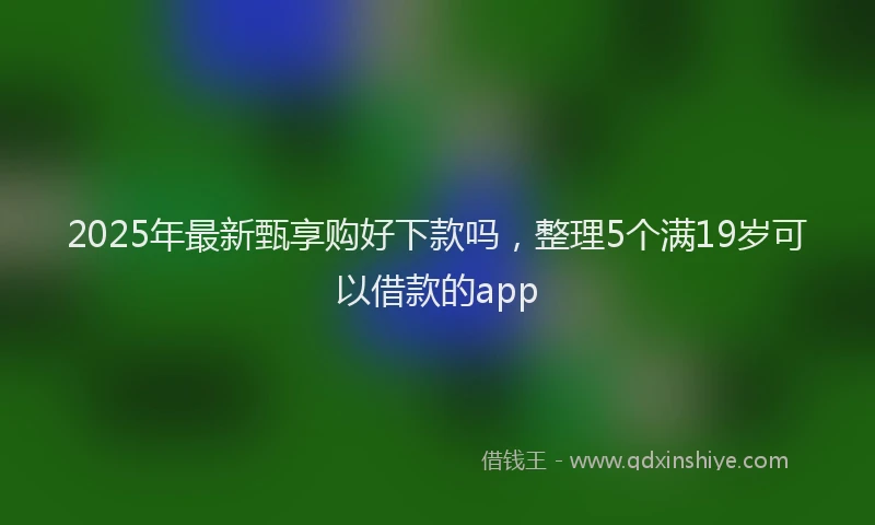 2025年最新甄享购好下款吗，整理5个满19岁可以借款的app