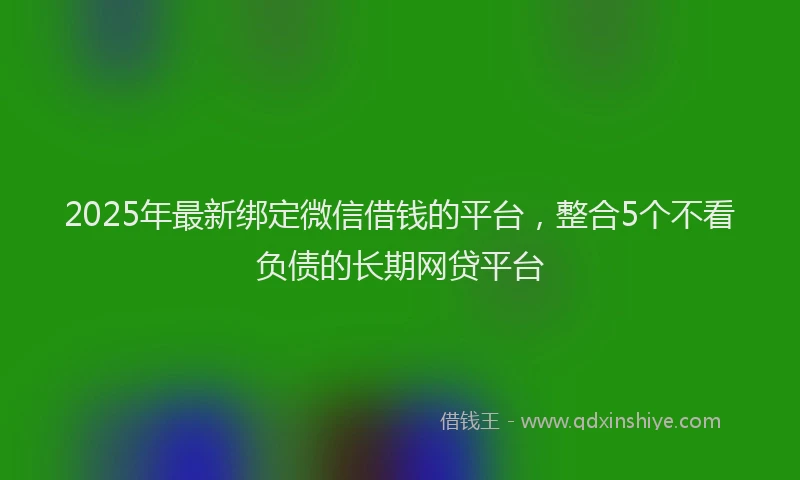 2025年最新绑定微信借钱的平台，整合5个不看负债的长期网贷平台