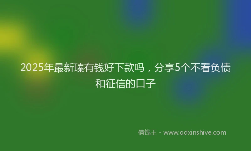 2025年最新瑧有钱好下款吗，分享5个不看负债和征信的口子