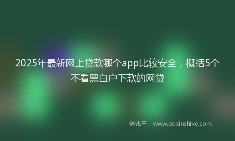 2025年最新网上贷款哪个app比较安全，概括5个不看黑白户下款的网贷