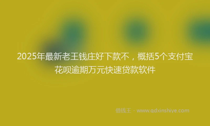 2025年最新老王钱庄好下款不，概括5个支付宝花呗逾期万元快速贷款软件