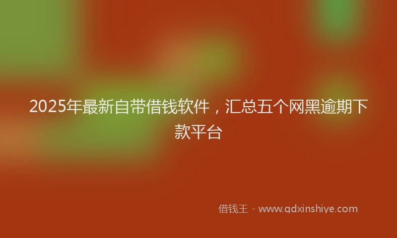 2025年最新自带借钱软件，汇总五个网黑逾期下款平台