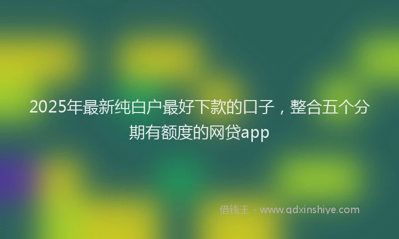 2025年最新纯白户最好下款的口子，整合五个分期有额度的网贷app