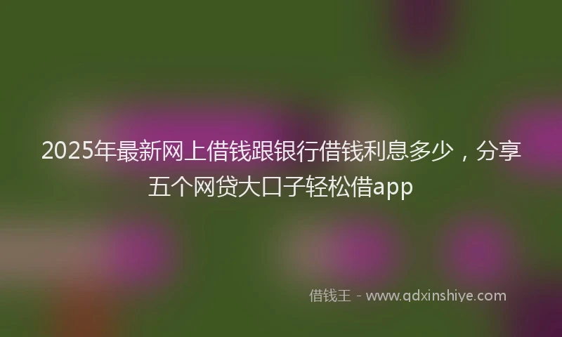 2025年最新网上借钱跟银行借钱利息多少，分享五个网贷大口子轻松借app