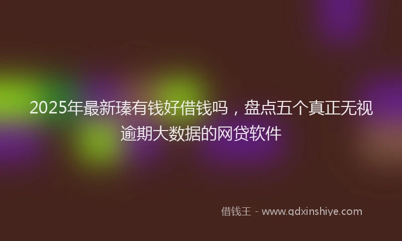 2025年最新瑧有钱好借钱吗，盘点五个真正无视逾期大数据的网贷软件