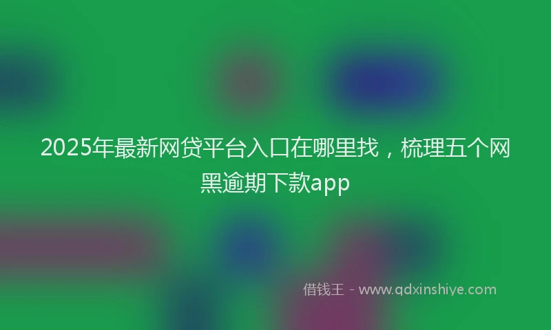 2025年最新网贷平台入口在哪里找，梳理五个网黑逾期下款app