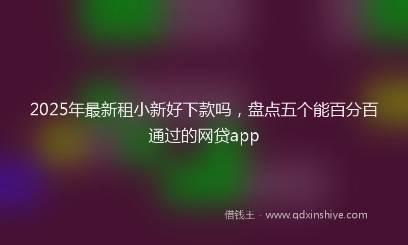 2025年最新租小新好下款吗，盘点五个能百分百通过的网贷app