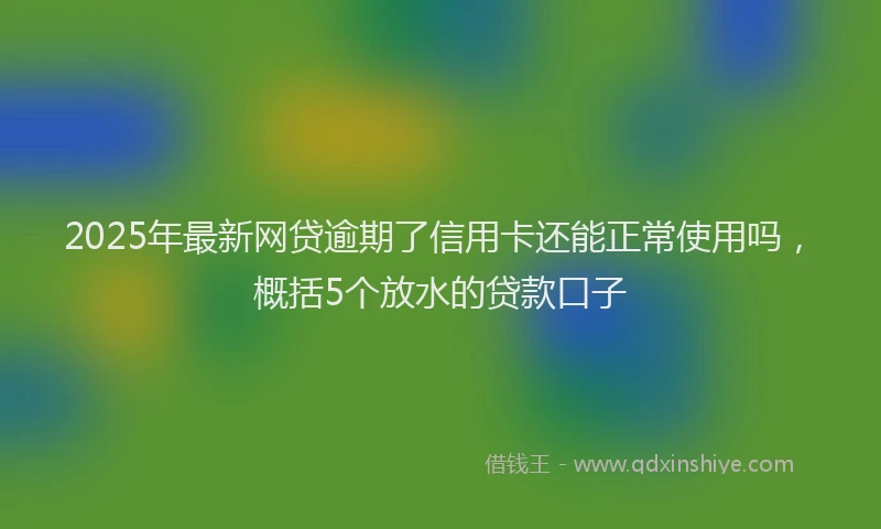 2025年最新网贷逾期了信用卡还能正常使用吗，概括5个放水的贷款口子