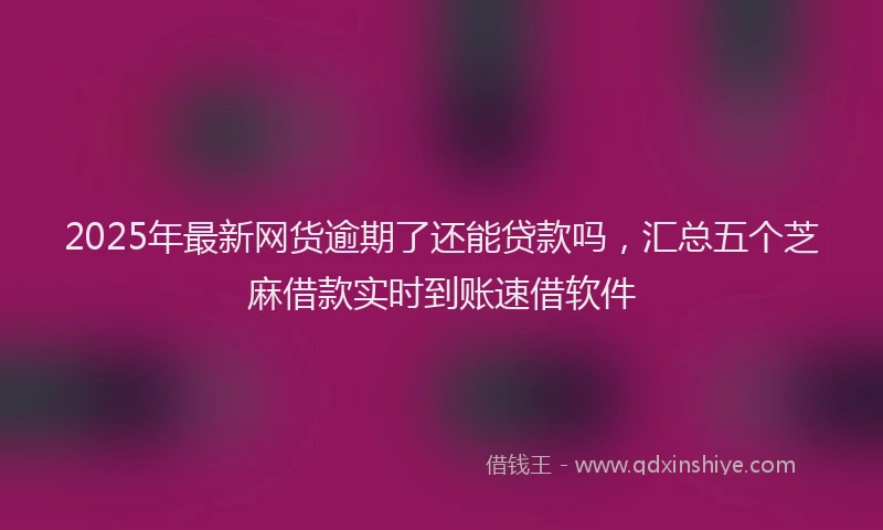 2025年最新网货逾期了还能贷款吗，汇总五个芝麻借款实时到账速借软件