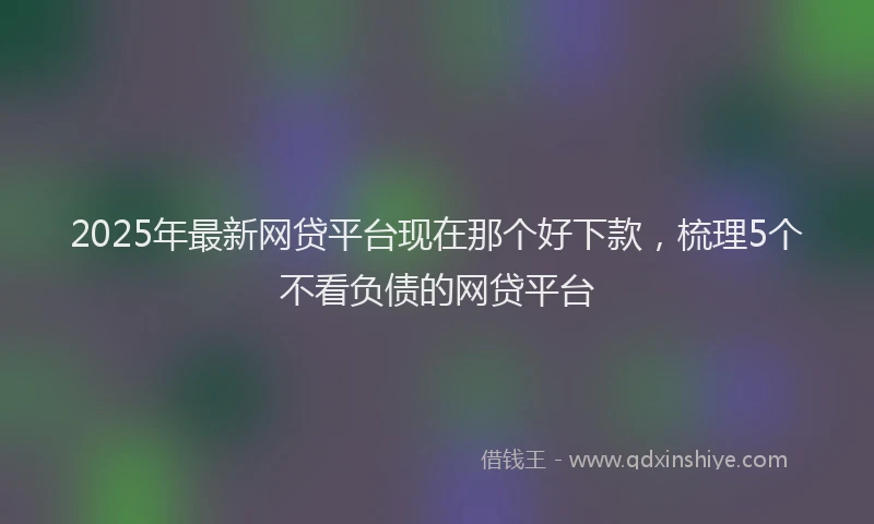 2025年最新网贷平台现在那个好下款，梳理5个不看负债的网贷平台