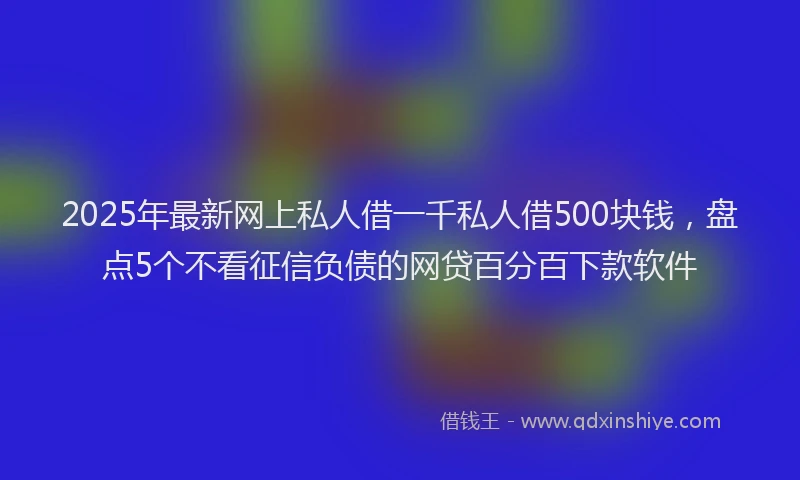 2025年最新网上私人借一千私人借500块钱，盘点5个不看征信负债的网贷百分百下款软件