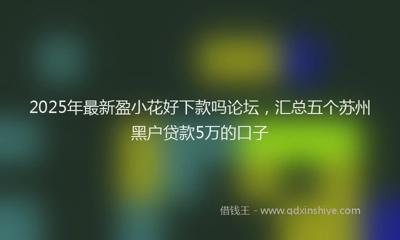 2025年最新盈小花好下款吗论坛，汇总五个苏州黑户贷款5万的口子