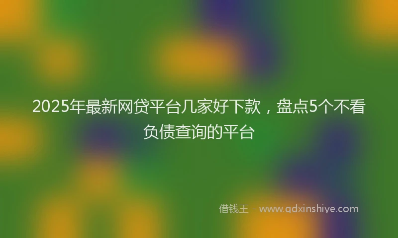 2025年最新网贷平台几家好下款，盘点5个不看负债查询的平台