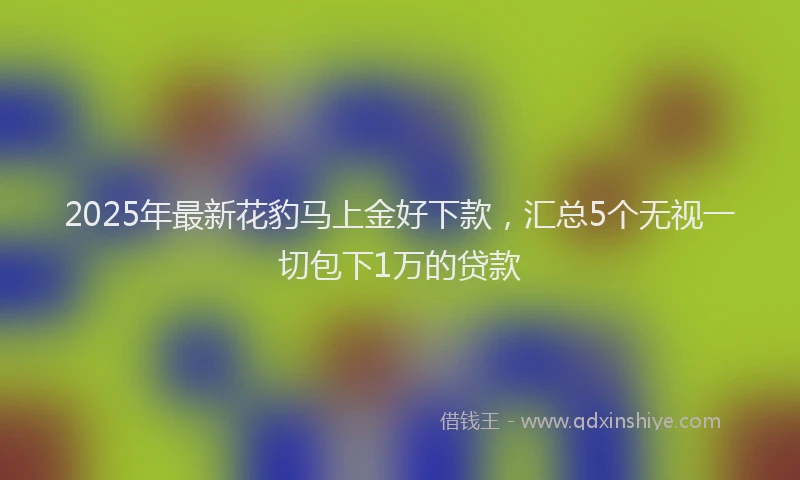 2025年最新花豹马上金好下款，汇总5个无视一切包下1万的贷款