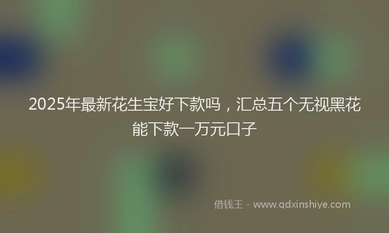 2025年最新花生宝好下款吗，汇总五个无视黑花能下款一万元口子