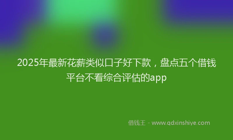 2025年最新花薪类似口子好下款，盘点五个借钱平台不看综合评估的app