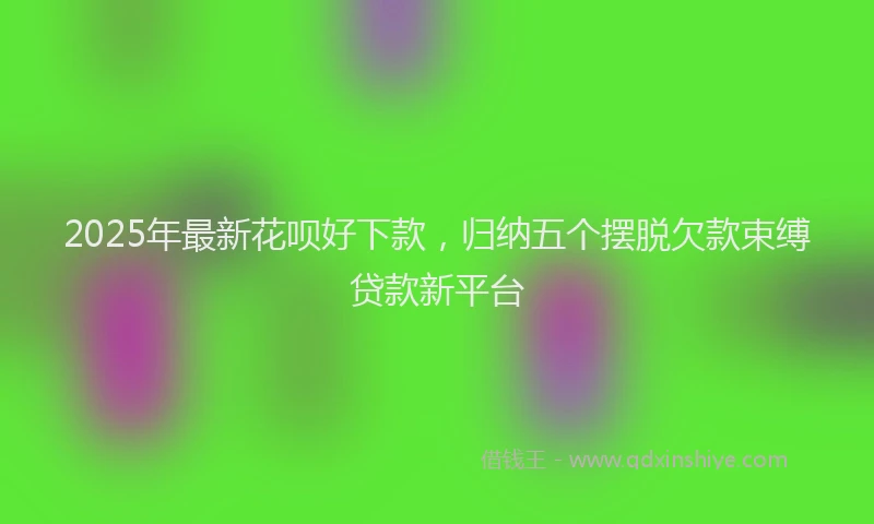 2025年最新花呗好下款，归纳五个摆脱欠款束缚贷款新平台