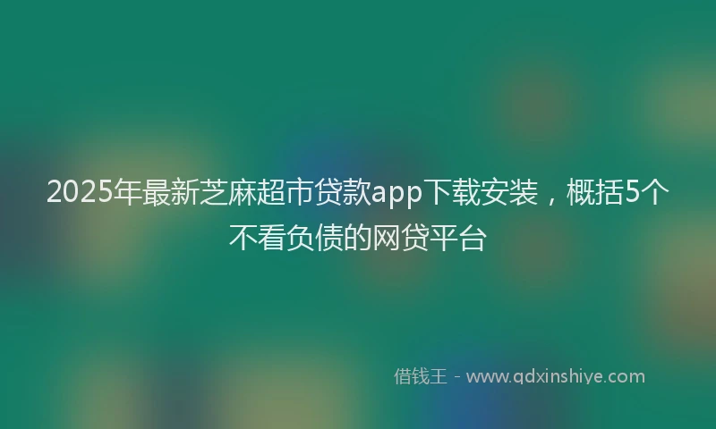 2025年最新芝麻超市贷款app下载安装，概括5个不看负债的网贷平台