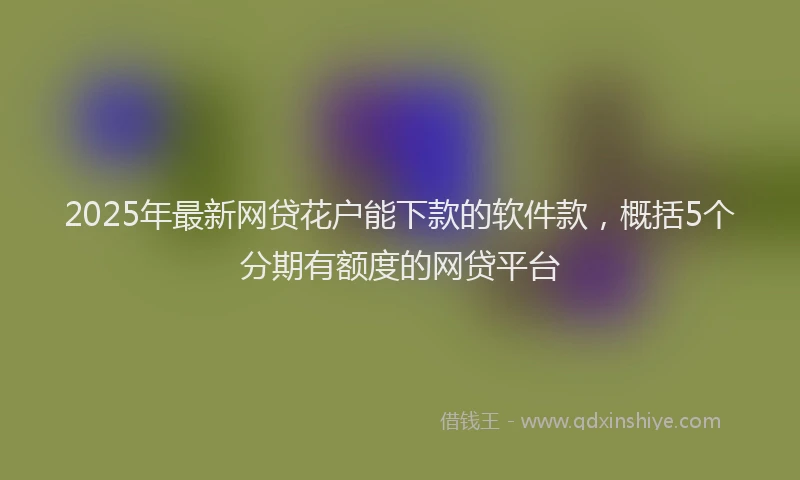 2025年最新网贷花户能下款的软件款，概括5个分期有额度的网贷平台