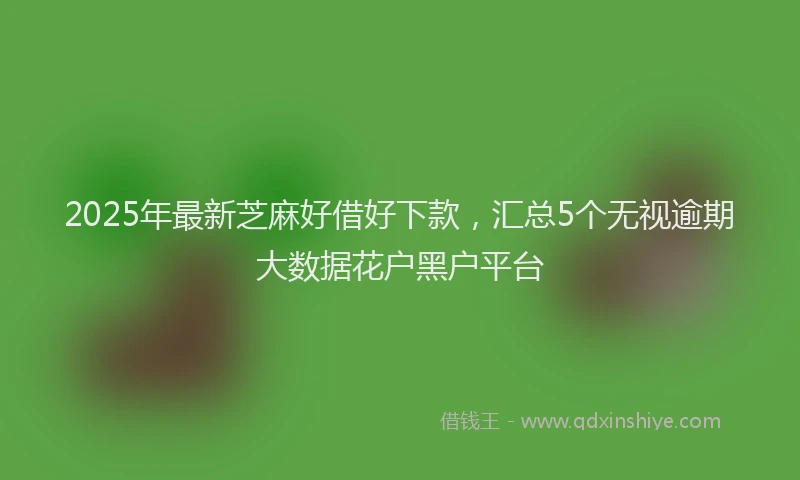 2025年最新芝麻好借好下款，汇总5个无视逾期大数据花户黑户平台