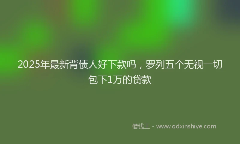 2025年最新背债人好下款吗，罗列五个无视一切包下1万的贷款