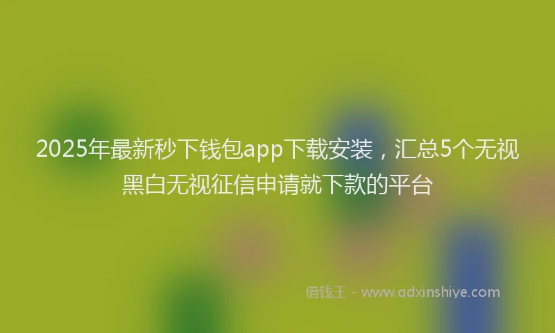 2025年最新秒下钱包app下载安装，汇总5个无视黑白无视征信申请就下款的平台