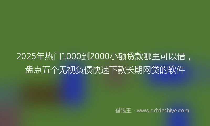 2025年热门1000到2000小额贷款哪里可以借，盘点五个无视负债快速下款长期网贷的软件