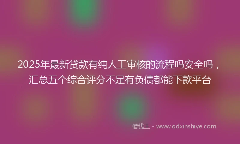 2025年最新贷款有纯人工审核的流程吗安全吗，汇总五个综合评分不足有负债都能下款平台