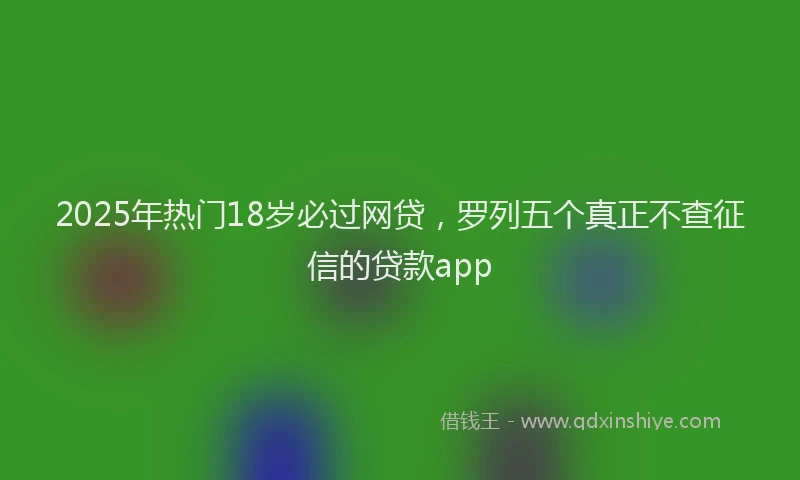 2025年热门18岁必过网贷，罗列五个真正不查征信的贷款app