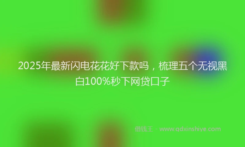 2025年最新闪电花花好下款吗，梳理五个无视黑白100%秒下网贷口子