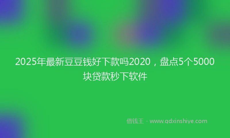 2025年最新豆豆钱好下款吗2020，盘点5个5000块贷款秒下软件